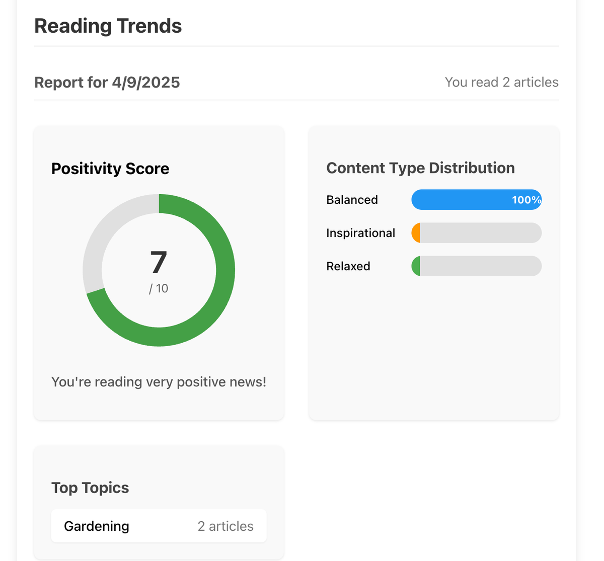 Users adjust their feed based on how they want to feel